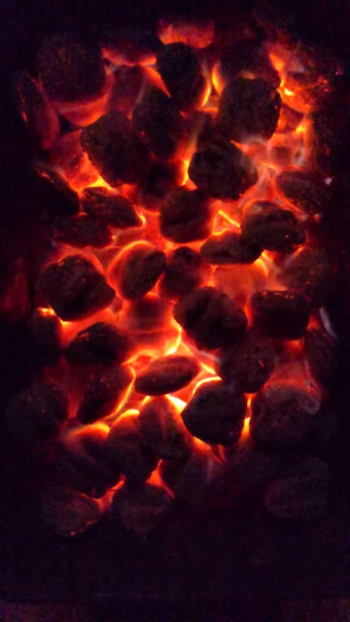 Setting A Fire With Lava Rocks