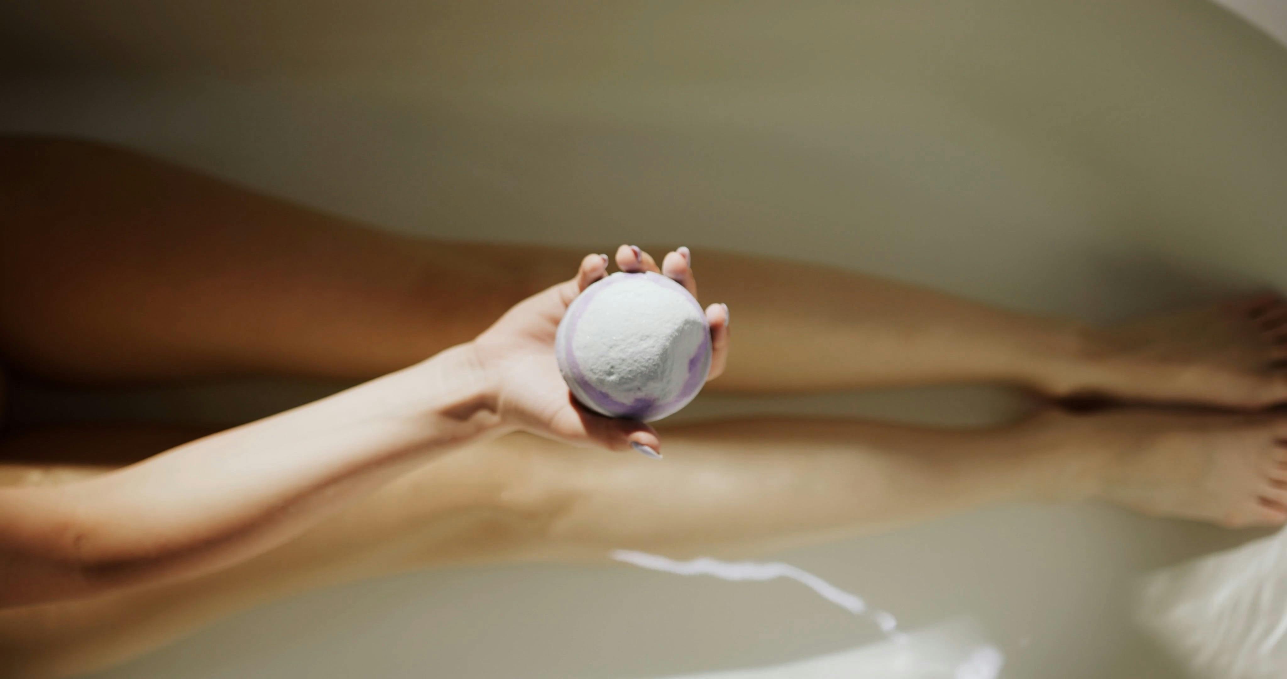 A Woman Soaked In A Bathtub Full Of Bubble Soap · Free Stock Video