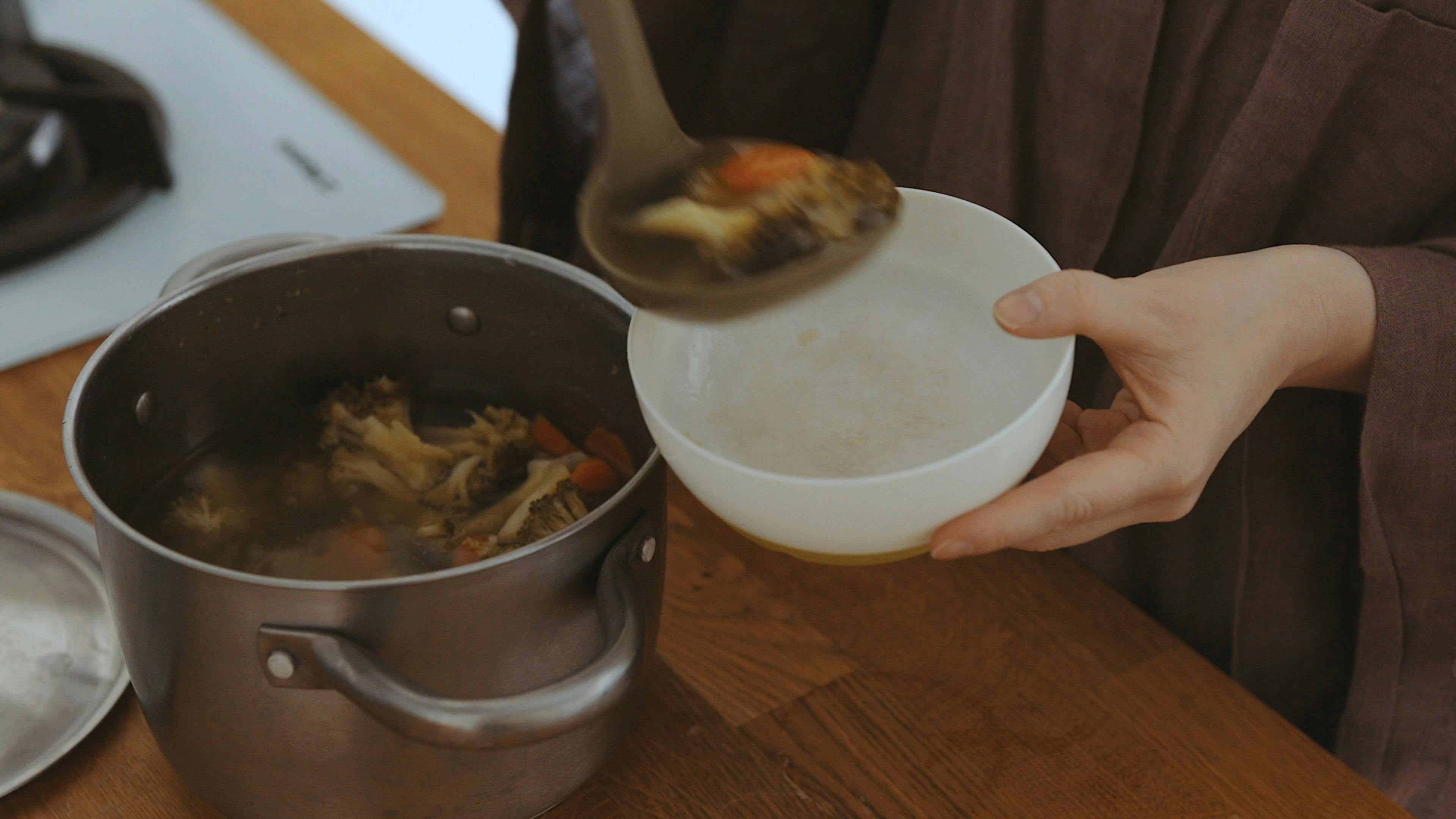Person Serving Soup on a Bowl · Free Stock Video