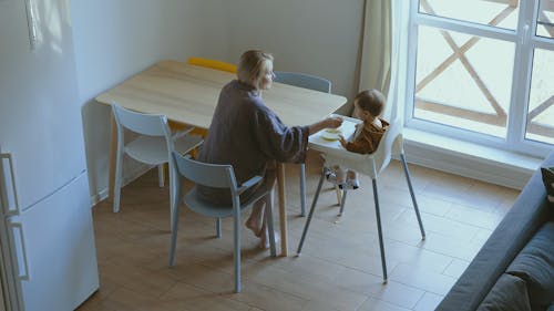 Mother Feeding her Son