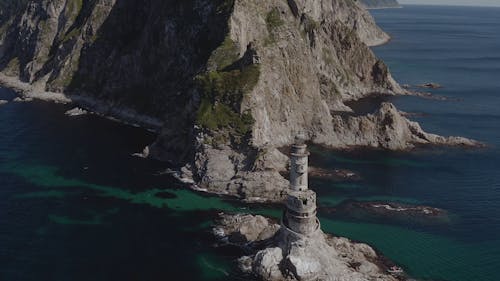 Drone Footage Of Sakhalin Lighthouse In Russia