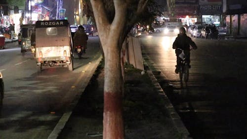 Time Lapse Video Of Traffic On A Busy Road At Night 