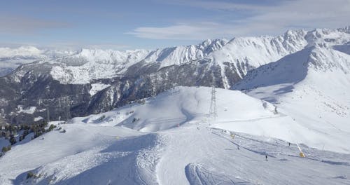 Aerial View Of A Ski Resort