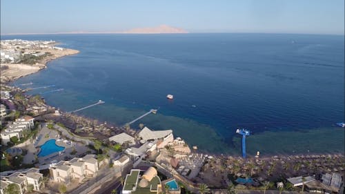 Drone Footage Of Beachfront Hotels And Resorts