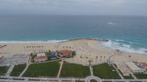 Aerial View Of A Beach Resort