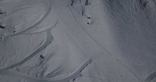 A Drone Shot Over a Ski Resort