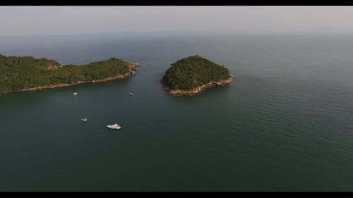 Boats And Yacht Sea Travel To An Island