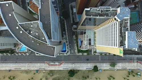 Drone Footage Of High Rise Condominium Buildings