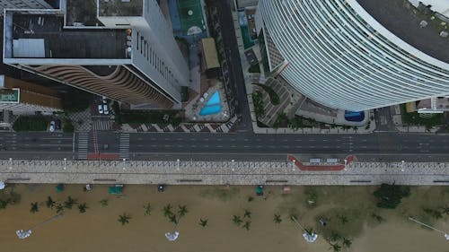 Drone Shot of High Rise Buildings in the City