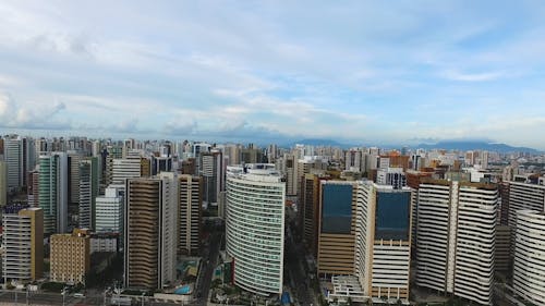 Drone Footage Of A Metropolitan City Skyline