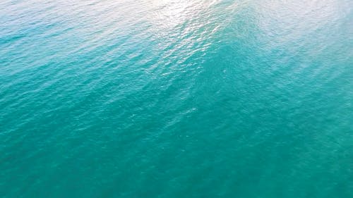 Drone Flying Over The Sea Surface