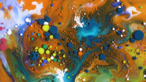 Colorful Abstract Art in Water