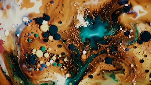 Colorful Abstract Art in Water