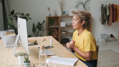 Women Engaged in a Video Call