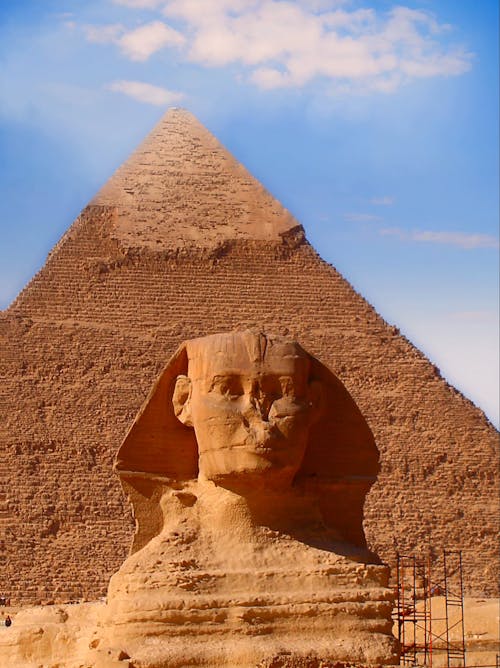 The Great Pyramid And Sphinx In Giza Egypt