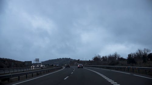 Travelling By Car On An Expressway