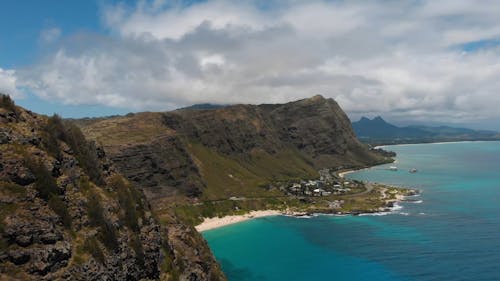 Drone Footage Of Coastal Area