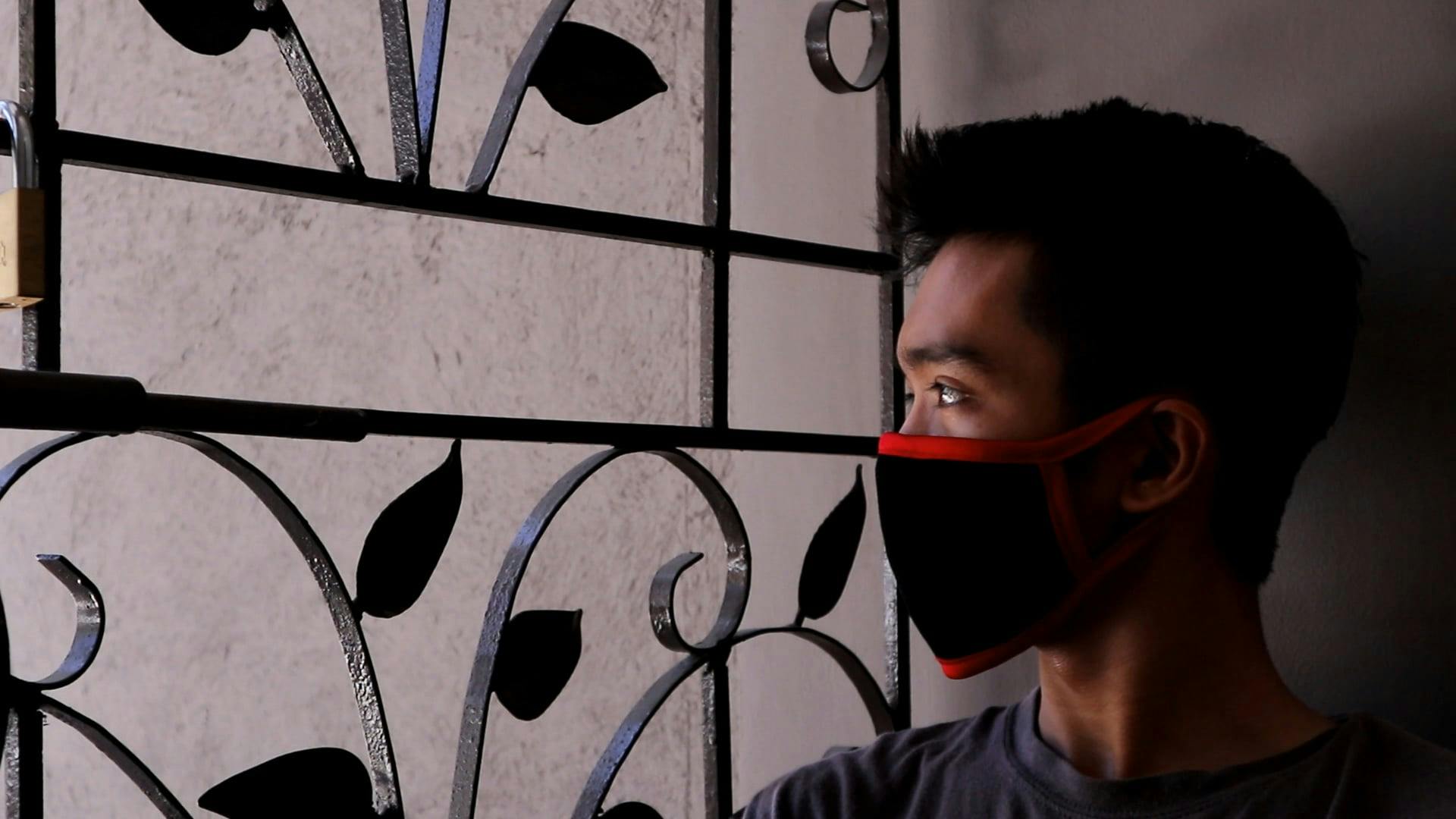 Close Up of Man Wearing Face Mask · Free Stock Video