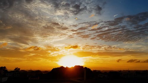 The Sun Setting Down In A Time Lapse Video