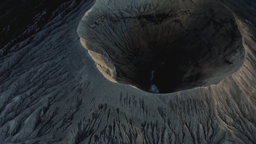 Drone Footage Of A Volcanic Crater