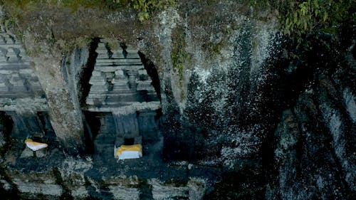 Drone Footage Of A Temple
