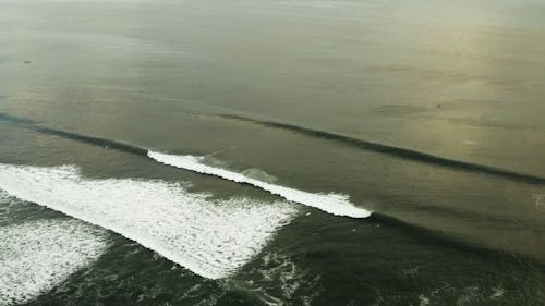 Drone Footage Of Big Waves In The Sea