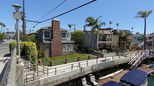 Houses Along The Naples Canal In California
