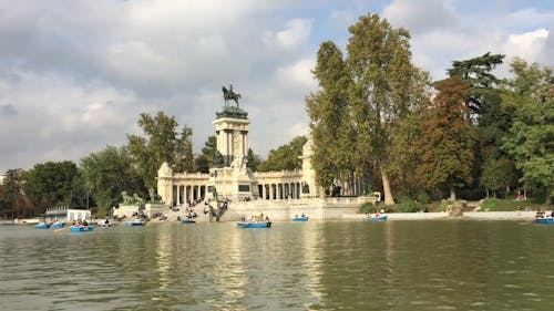 The Monument In Buen Retiro Park In Madrid Spain