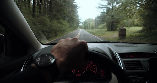 Driving On An Empty Road