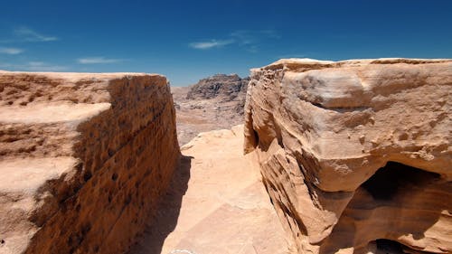 A Natural Canyon Formed By Weathering And  Erosion