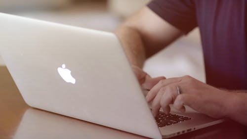 Person Typing On A Laptop