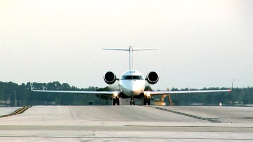 Airplane on the Runway before Take Off