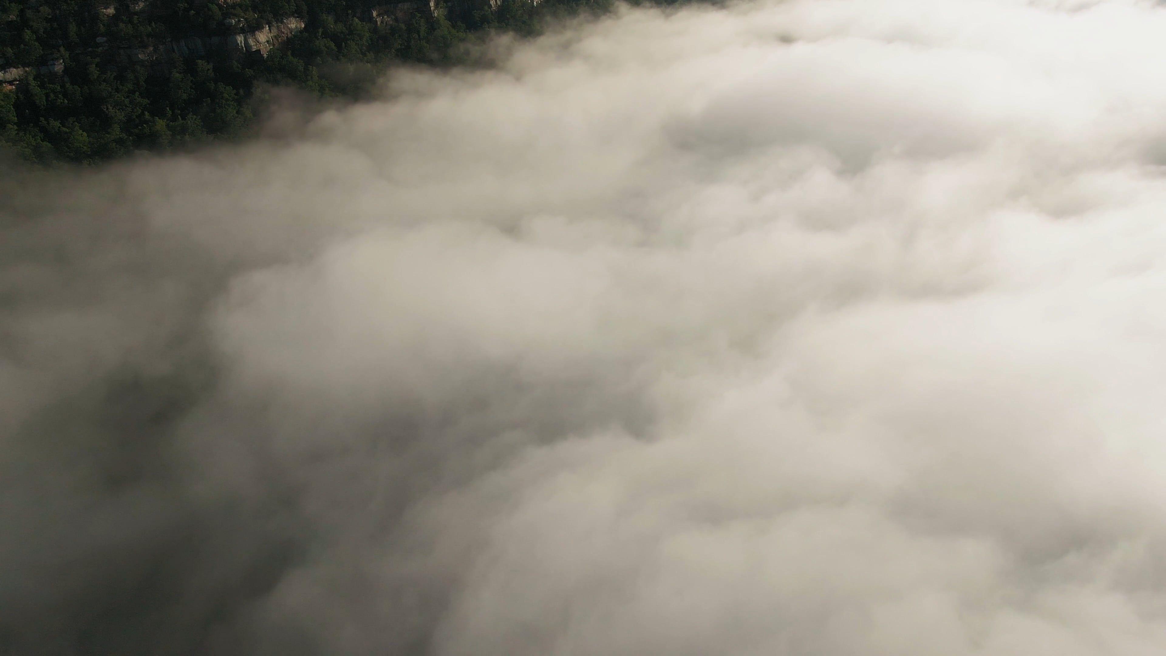 Drone Shot of Clouds on a Mountain Free Stock Video Footage, Royalty ...