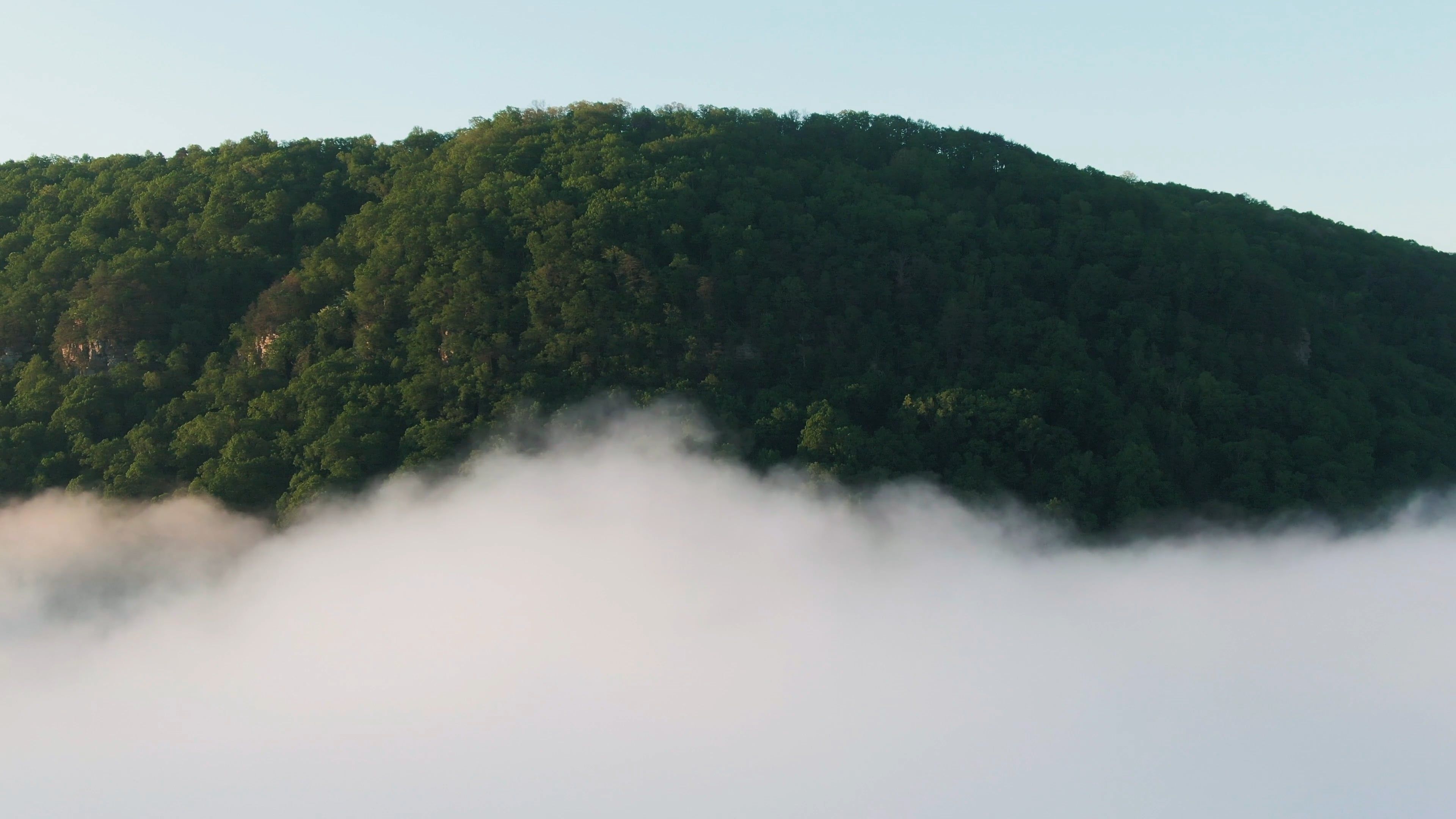 Drone Footage of Clouds and a Mountain Free Stock Video Footage ...