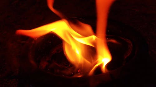 A Slow Motion Shot of a Flame