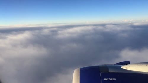 View of the Sky from a Flying Airplane