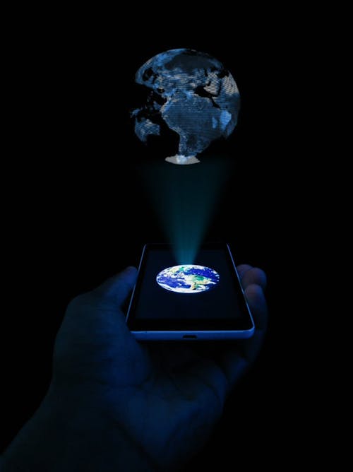 A Hologram of the Earth from a Mobile Phone