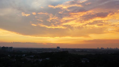 Time-Lapse Video of a Beautiful Sky During Sunset