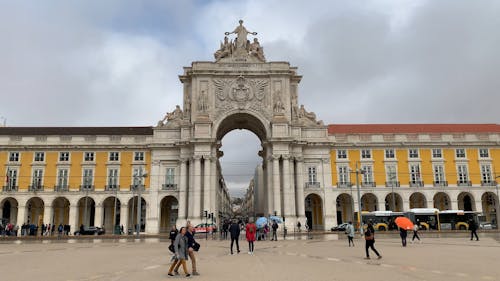 A Popular Town Square in a Busy Street