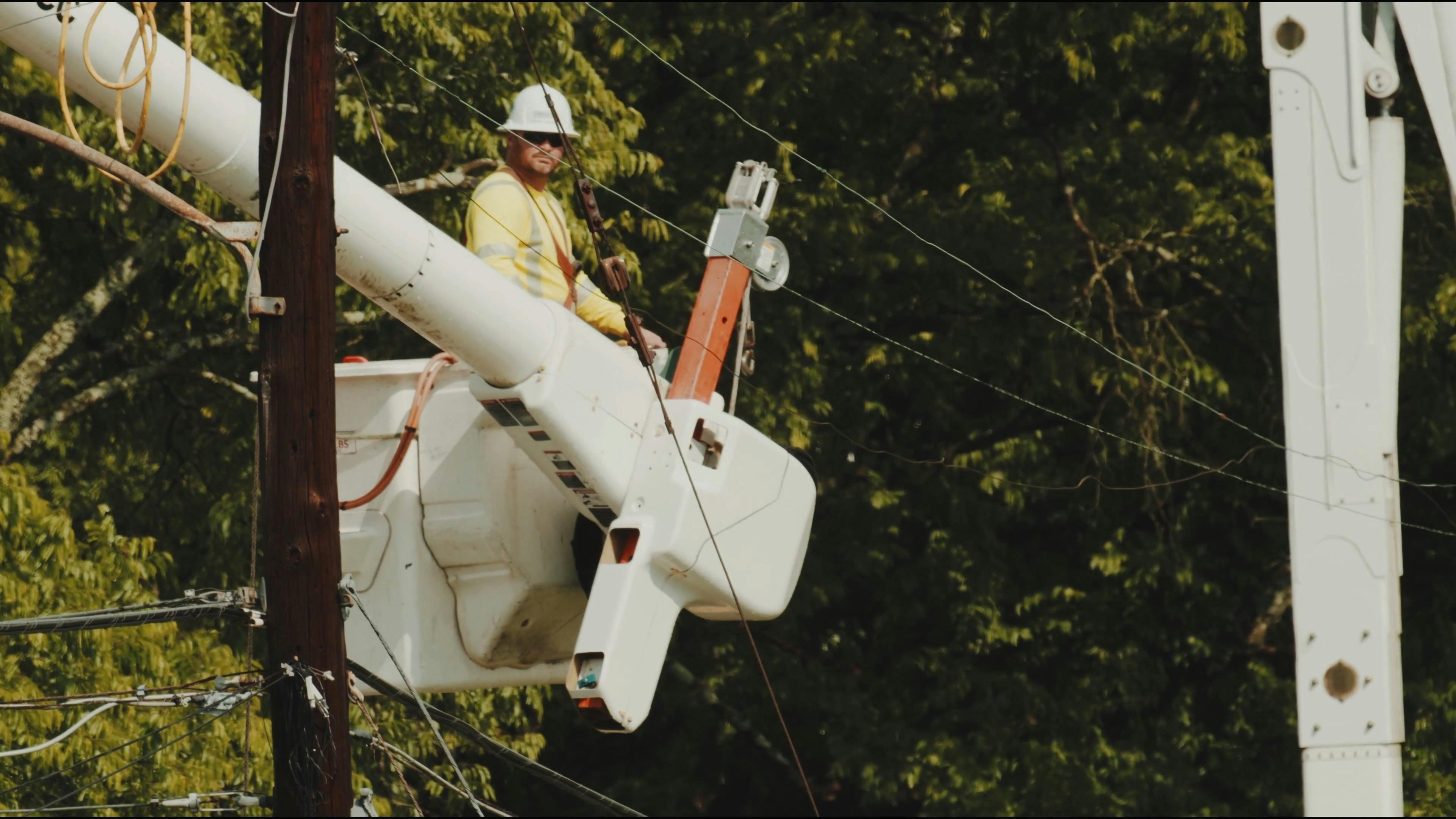 A Man Fixing an Electrical Wire \u00b7 Free Stock Video