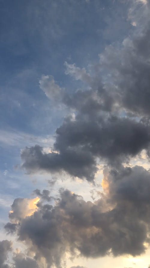 Clouds Formation In The Sky Covering The Sun