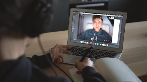 A Person Having a Video Call