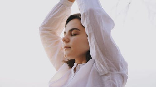 A Woman Doing Meditation Exercises