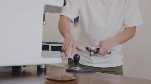 A Person Making Coffee