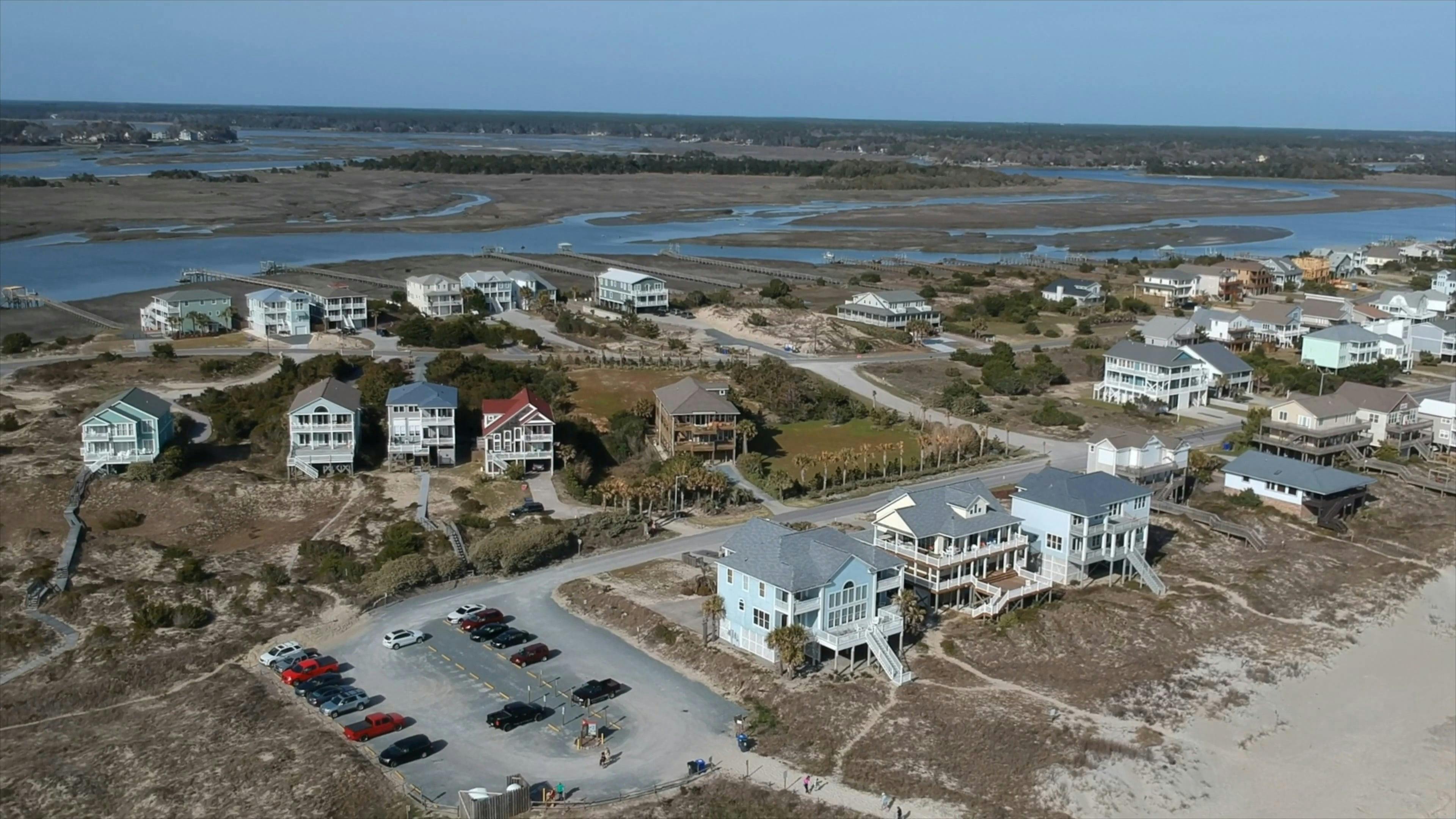 Beach Front Houses In Oak Island North Carolina · Free Stock Video
