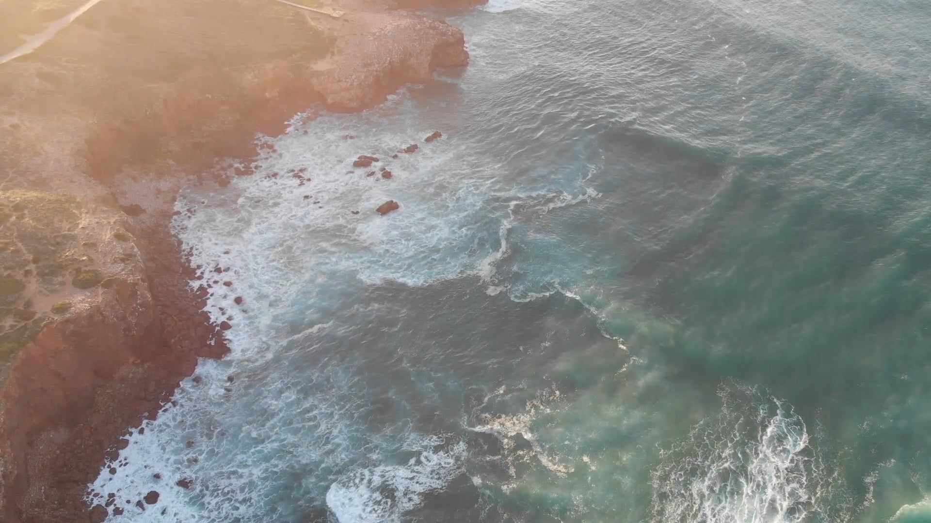 Drone Footage Of Mountain Cliffs Above The Sea Water Free Stock Video ...