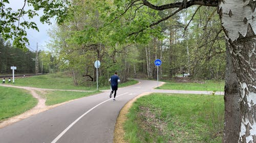 Man Doing Jogging in the Park