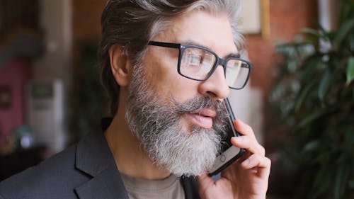 Man Talking on His Smartphone