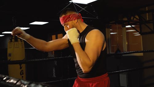 Man Training In Boxing