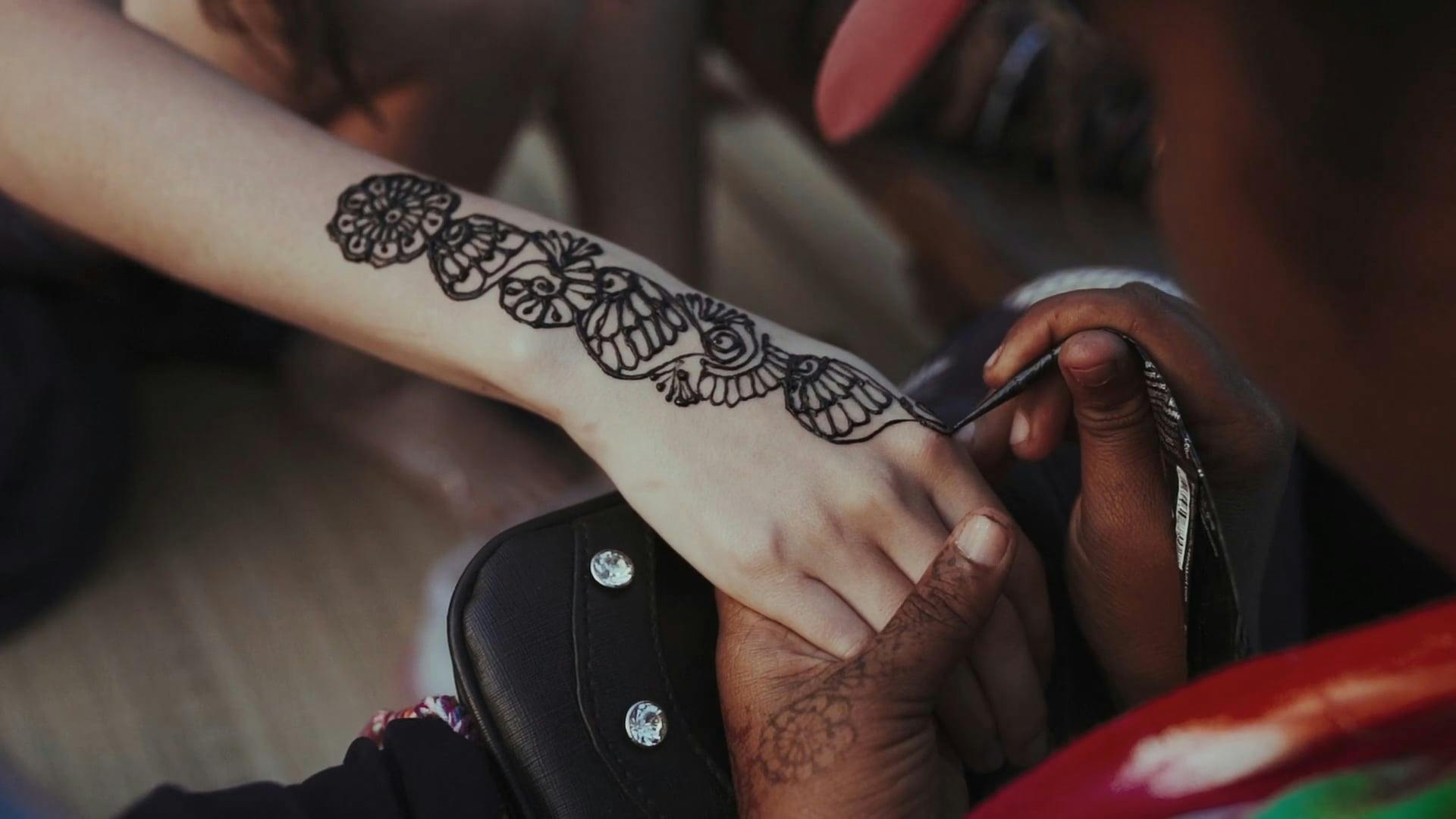 Sexy art of drawing on body. Mehndi Stock Video Footage by ©Wisky #72654035